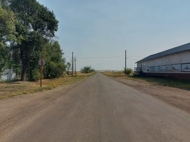 Highway 358 through Wood Mountain