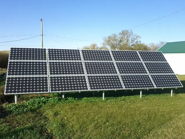 Ground-mounted solar panel array